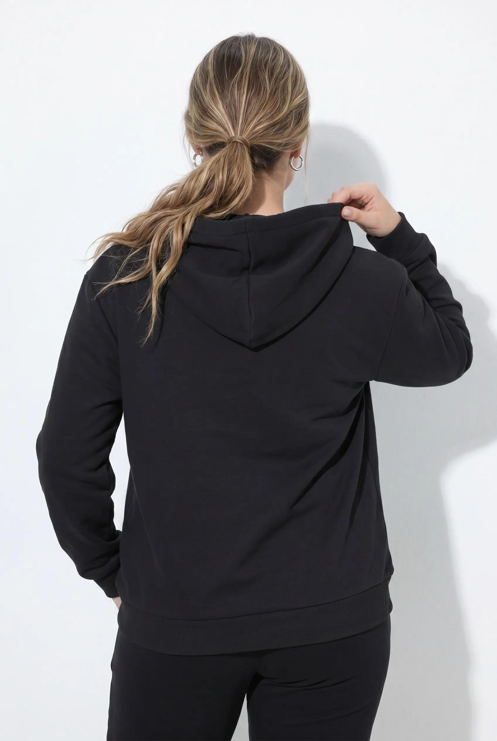 Dames Sweatjasje voering van imitatiebont capuchon lange mouwen 3/8