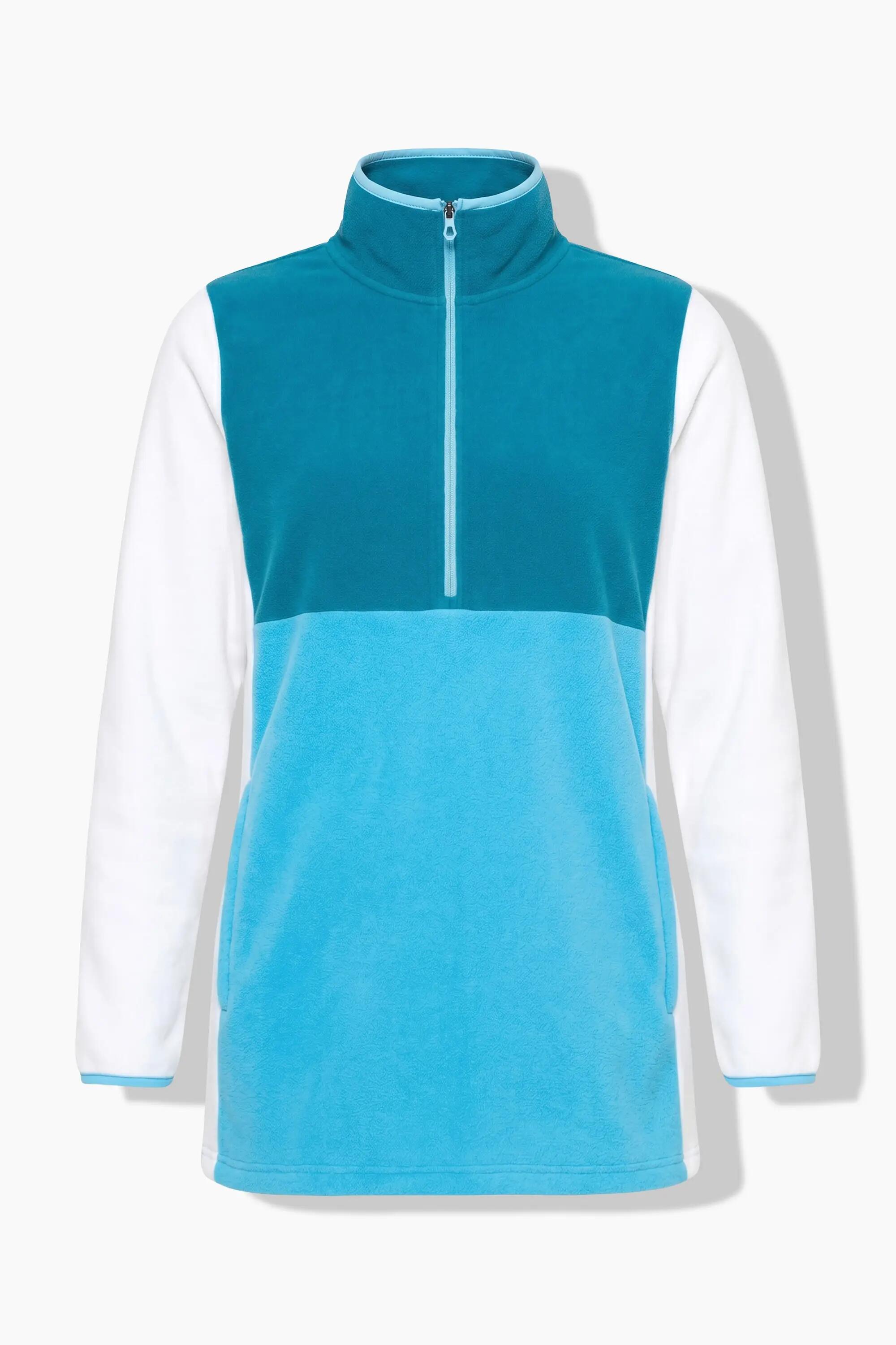 Dames Fleece-troyer colorblocking troyerkraag lange mouwen 9/9