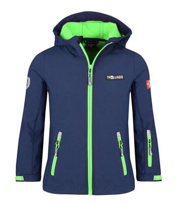 Kinder Softshell Jacke Oslofjord Wasserabweisend Hellgrün / Mittelblau