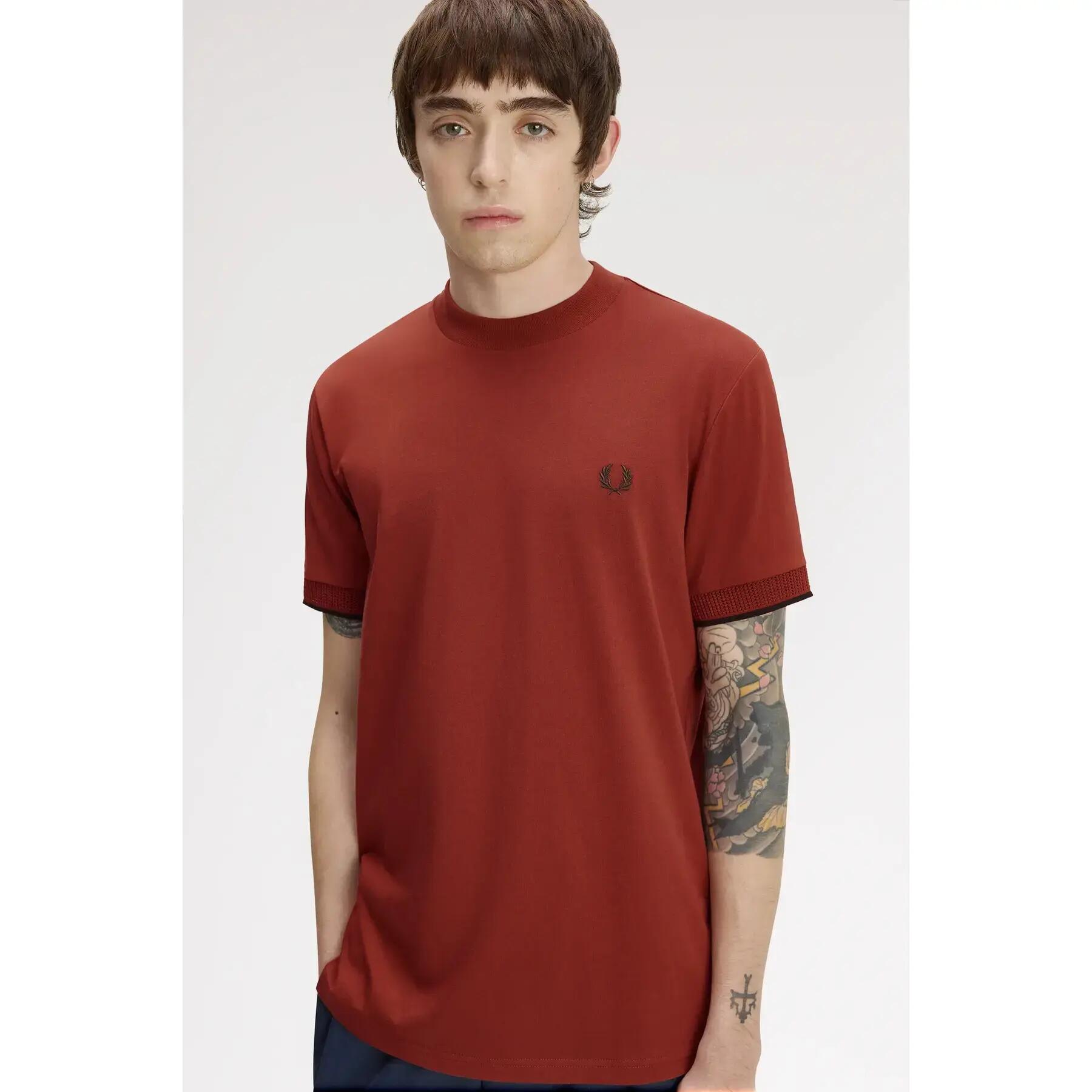T-shirt de mangas em malha Fred Perry 5/6