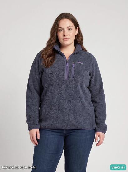 Second Life - Vintage Patagonia Charcoal Fleece Pullover Women XL