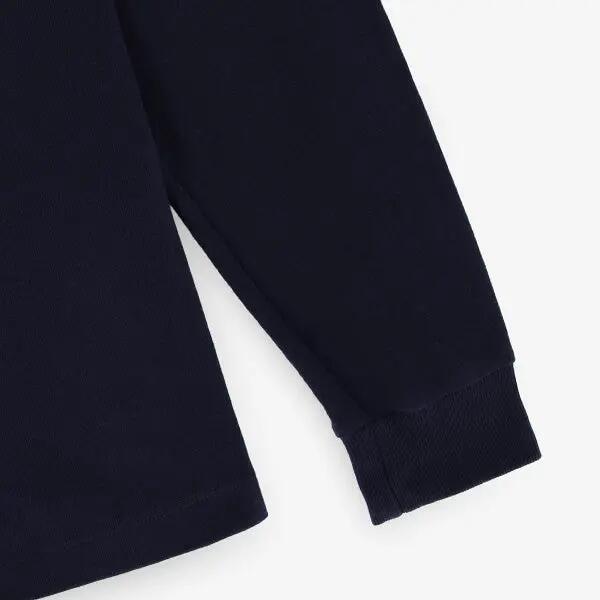 Polo rugby homme manches longues RC Vannes 100% coton bleu marine foncé 4/4