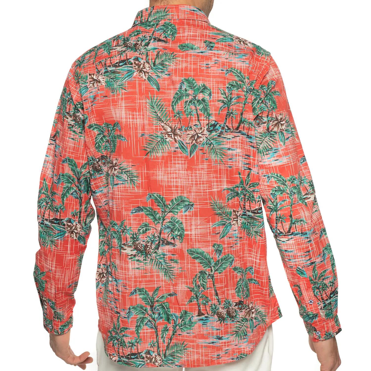 Chemise fleurs imprimées XL / Orange 4/4