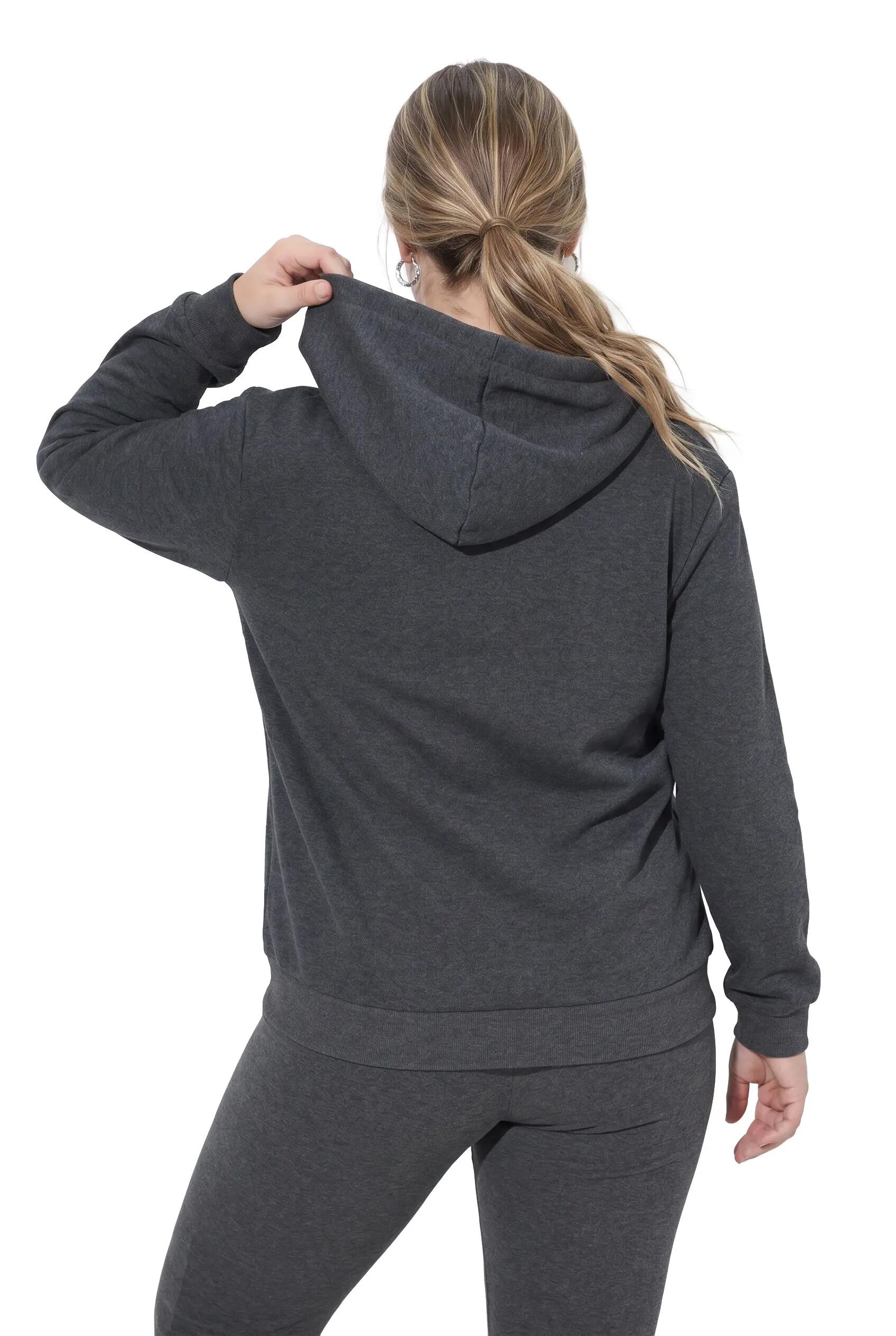 Dames Sweatjasje voering van imitatiebont capuchon lange mouwen 8/8