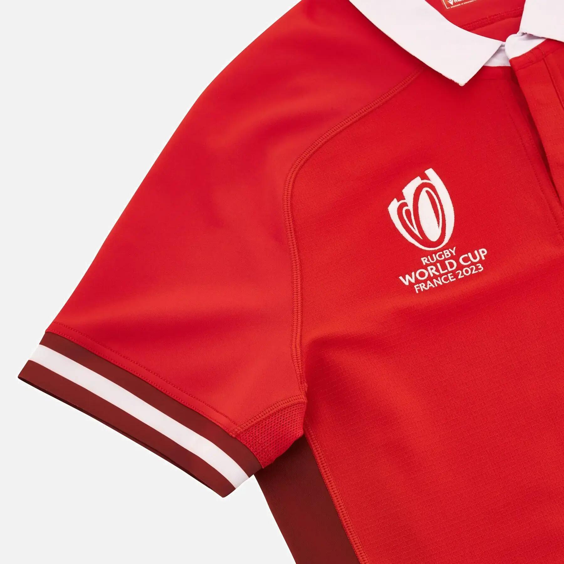 Wąska koszulka polo dla dzieci Pays de Galles RWC 2023 4/6
