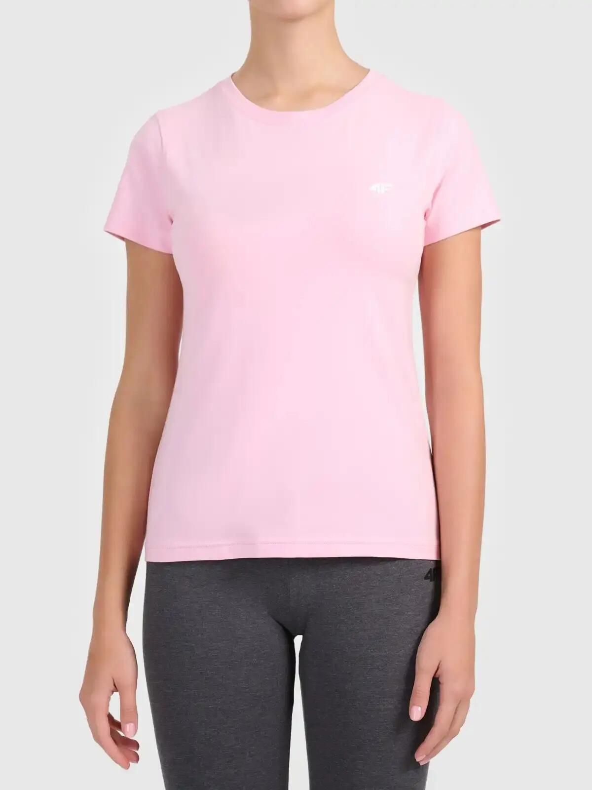 T-shirt slim bawełniany damski 4F 4FWAW26TTSHF3500 3/4