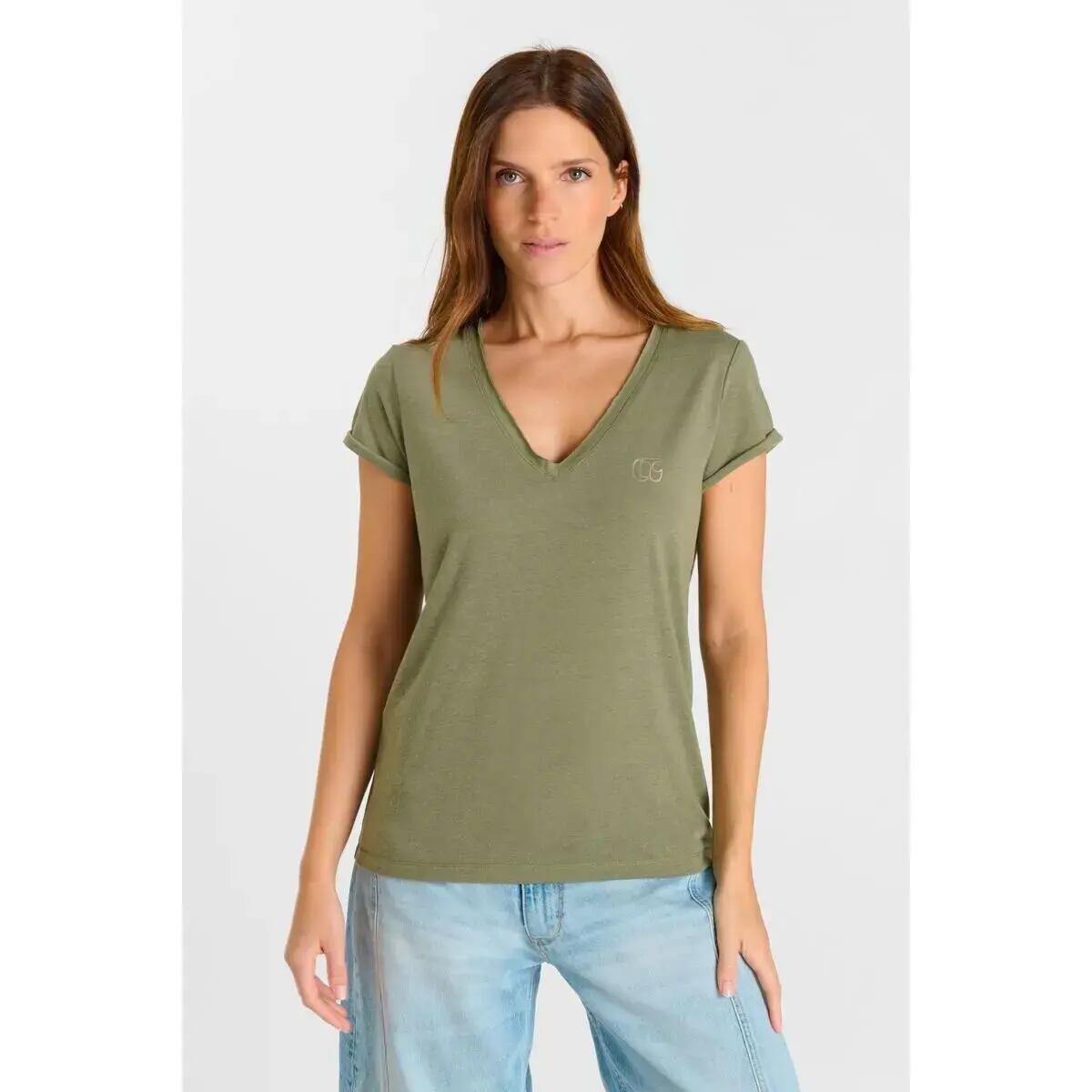 Dames-T-shirt met V-hals Le Temps des cerises Ona 2/5