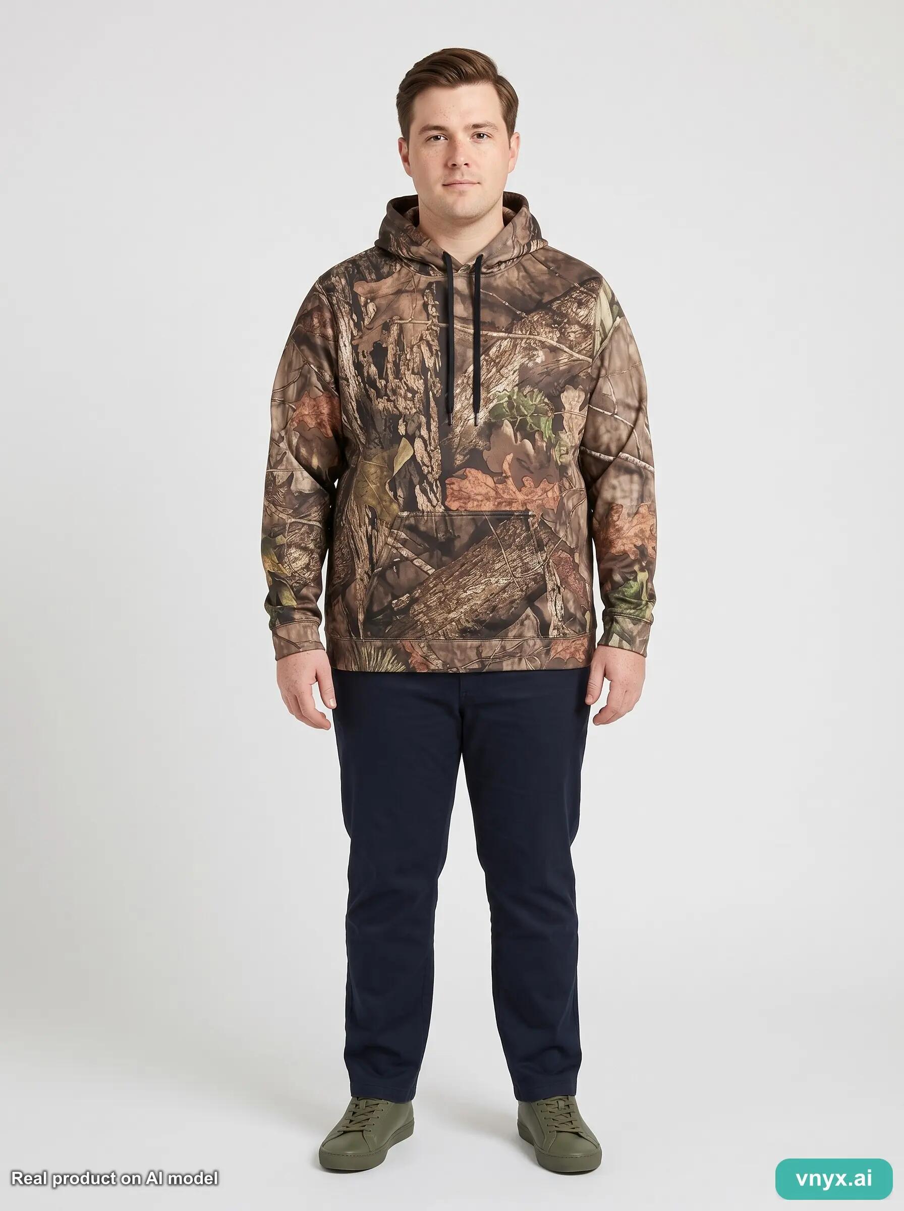 Second Life - Mossy Oak Camouflage Fleece Pullover L 3/5