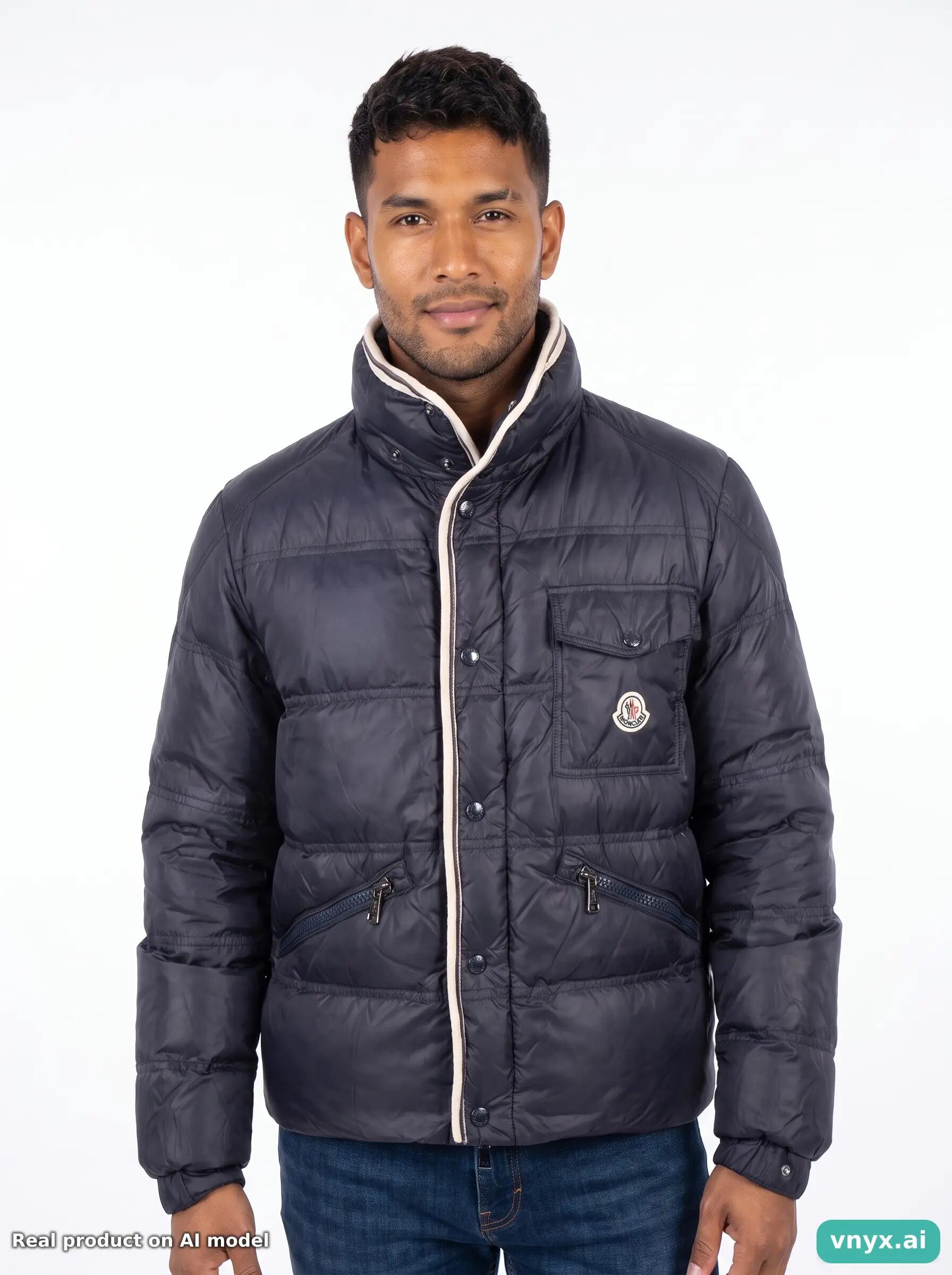 Second Life - Vintage Moncler Navy Puffer Jacket Men M 4/4