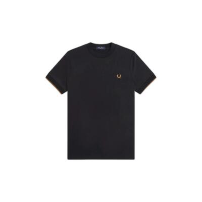 T-shirt met mesh mouwen fred perry