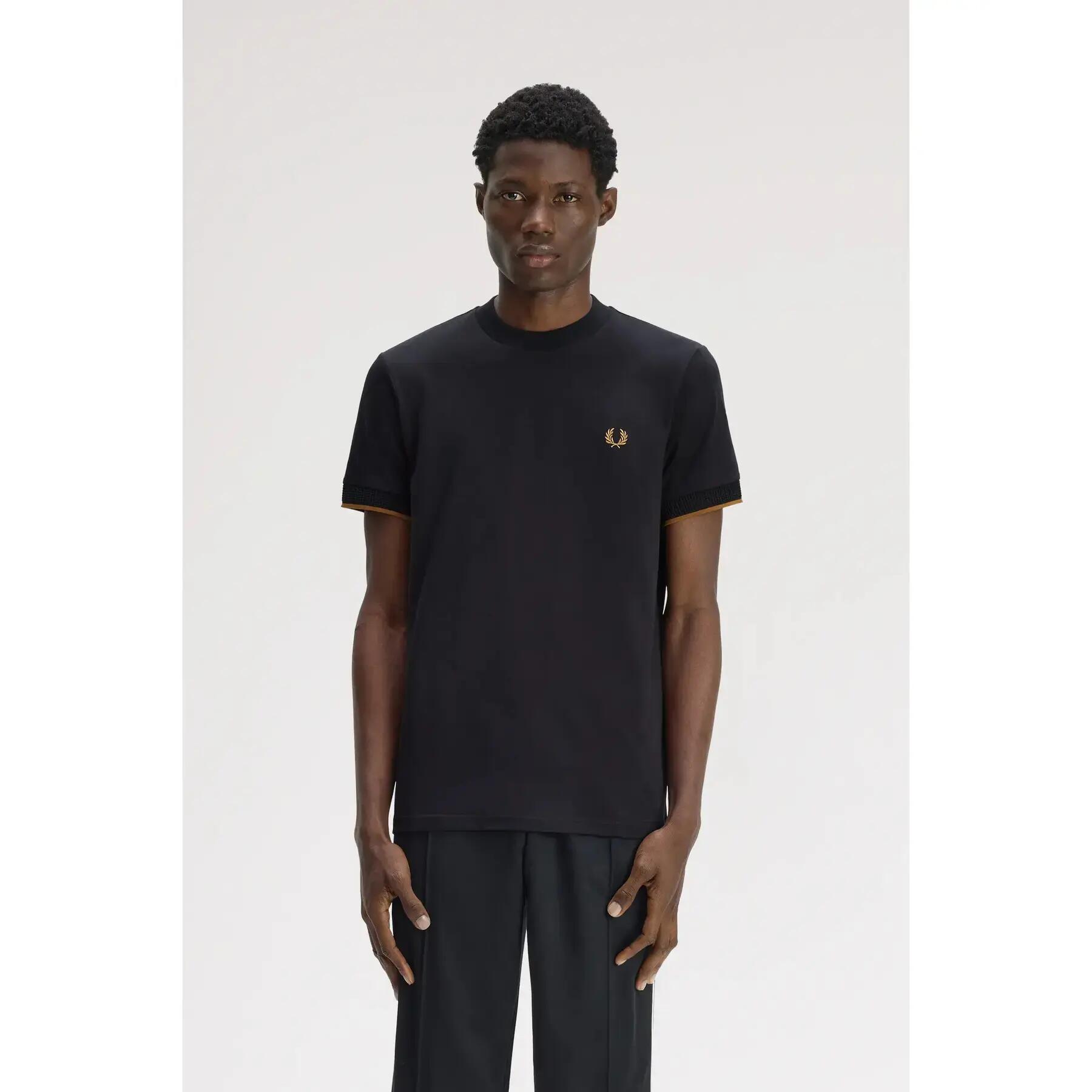 T-shirt de mangas em malha Fred Perry 3/6