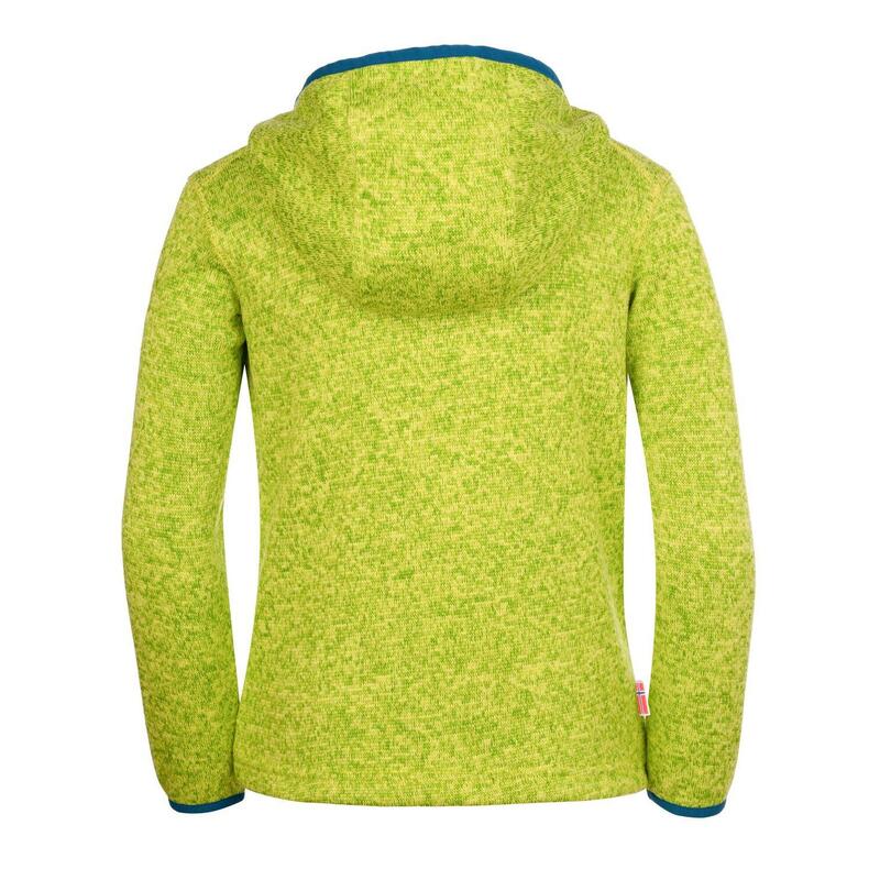 Kinder Fleecejacke Jondalen XT Limegelb/Petrolblau