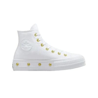 Scarpe Converse Chuck Taylor All Star Lift Platform Star Studded Bianche