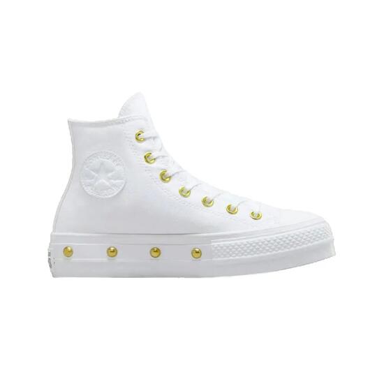 Scarpe Converse Chuck Taylor All Star Lift Platform Star Studded Bianche