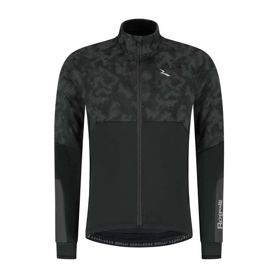 Winterjacke Rennrad Essential HI VIS II Herren Schwarz