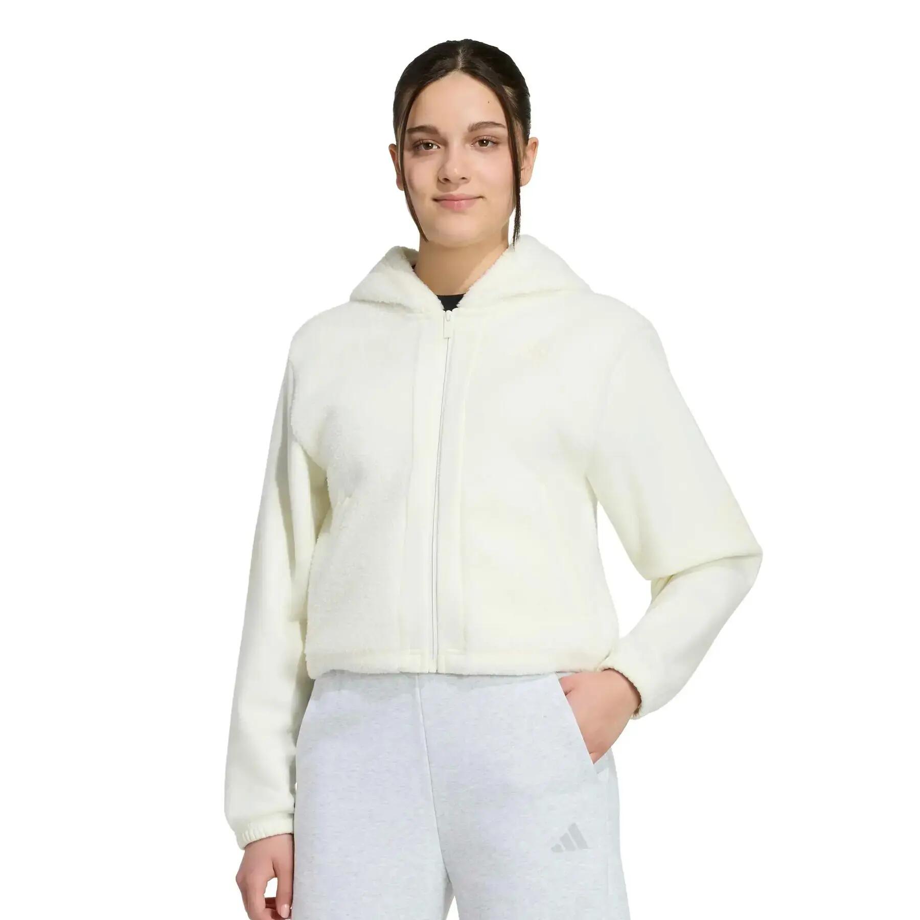 Veste à capuche zippé fille adidas Future Icons 3-Stripes 2/6