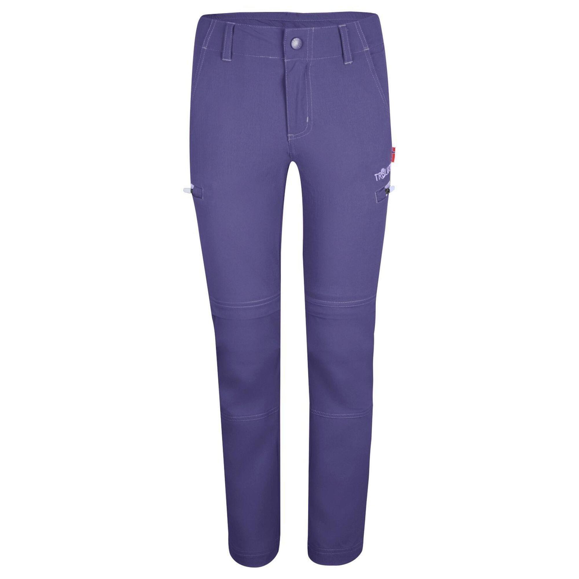 Pantaloni da trekking Kjerag per bambini viola scuro/lavanda