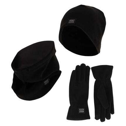 Ensemble d'Hiver Femme Polaire - Bonnet + Gants + Tour de Cou - Blanc cassé