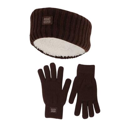 Winterset dames - hoofdband + handschoenen - denim