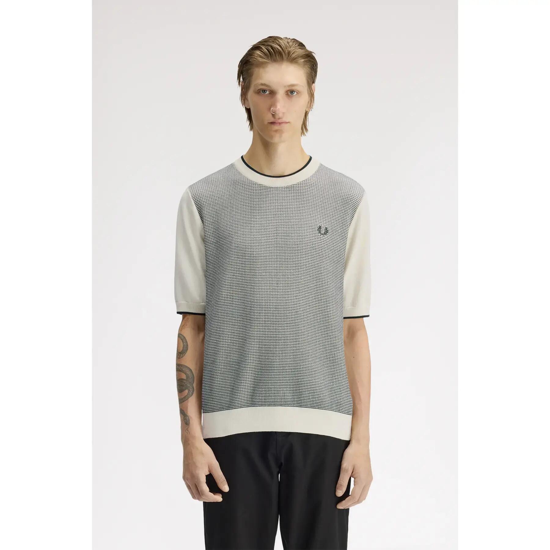 T-shirt in maglia goffrata Tonic Fred Perry 3/7