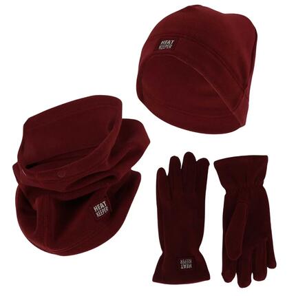 Ensemble d'Hiver Femme Polaire - Bonnet + Gants + Tour de Cou - Blanc cassé
