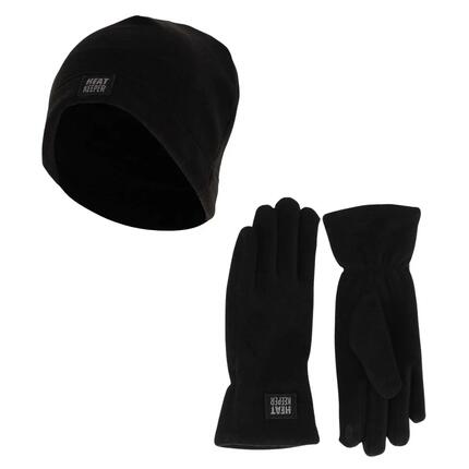 Ensemble d'Hiver Femme Polaire - Bonnet + Gants - Bordeaux