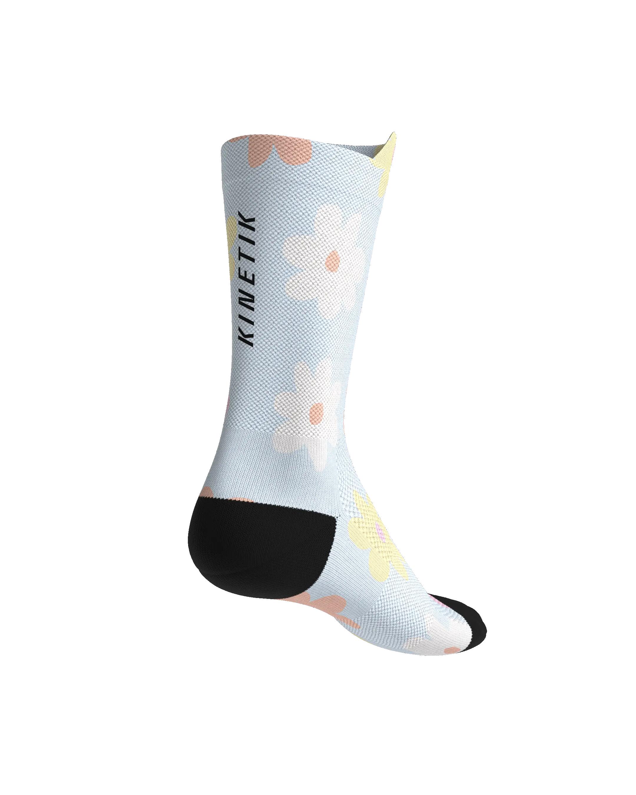 CHAUSSETTE DE TRAIL RUNNING FULLKROSS FLORE POWDER BLUE 3/7