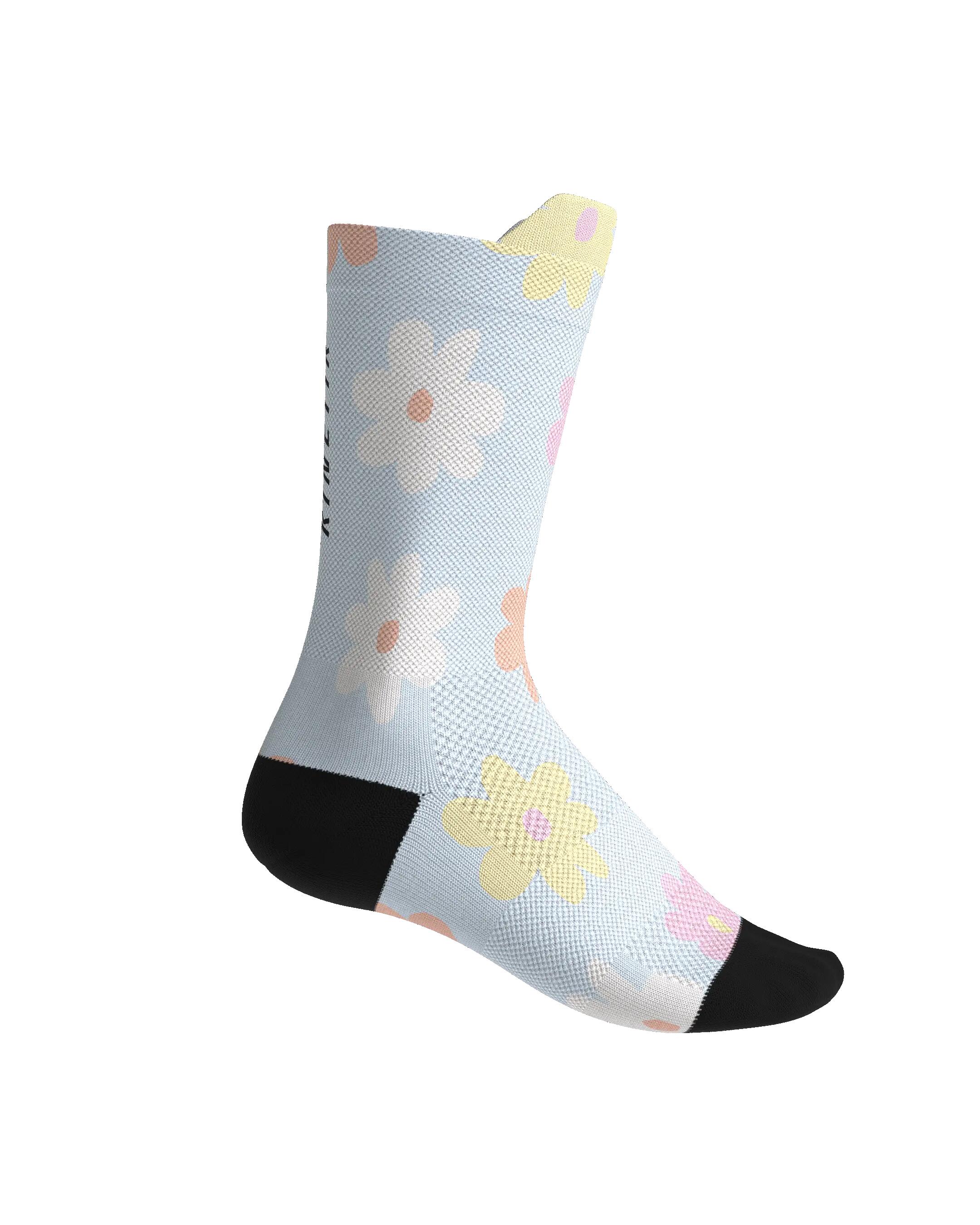CHAUSSETTE DE TRAIL RUNNING FULLKROSS FLORE POWDER BLUE 2/7