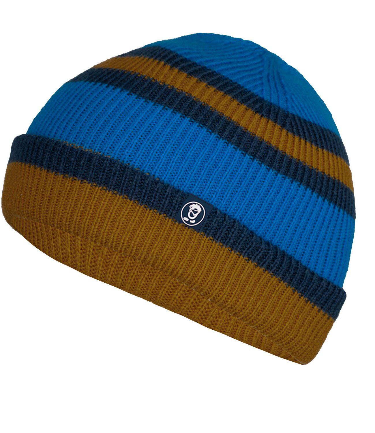 TROLLKIDS Kinder Mütze Trondheim Bronze/Blau