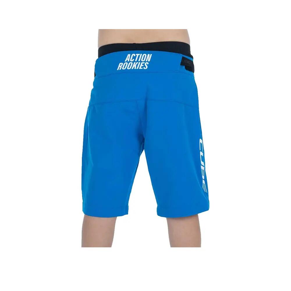 Shorts da ciclismo Cube Vertex Rookie X Actionteam Blu 2/2