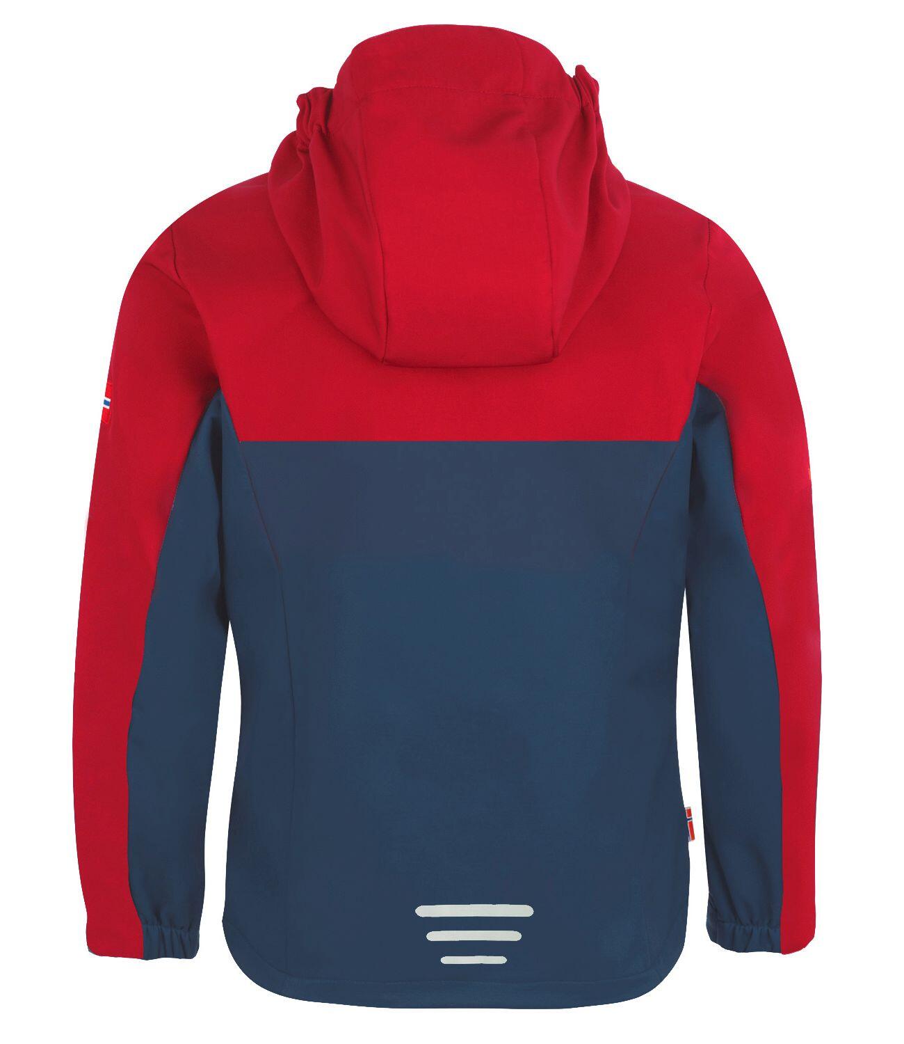 Veste enfant Kristiansand déperlante rouge clair/bleu 2/2