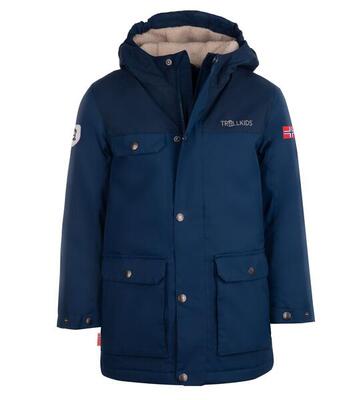 Kinder Regenjacke Gudvangen Madeira blau/Dunkel Marine/Mandel