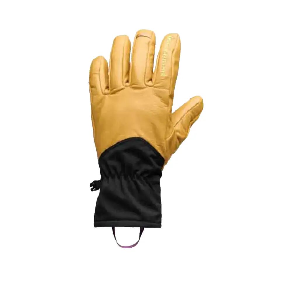 Black Diamond Tour Yellow Goat Leather Gloves 1/2