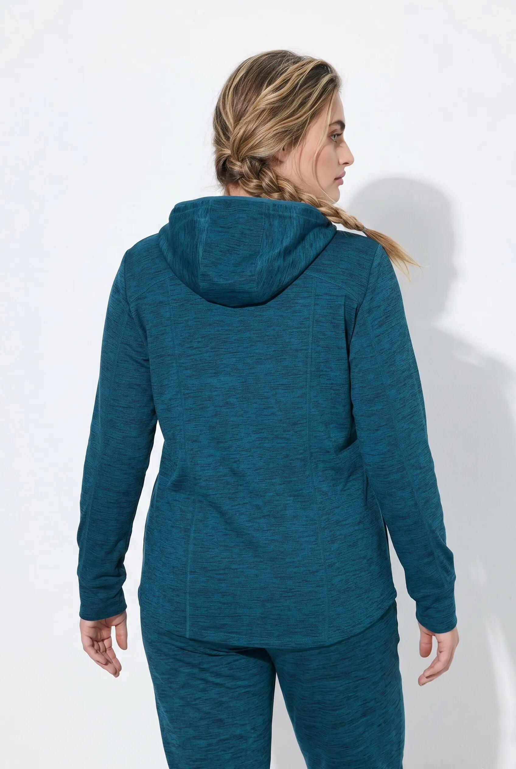 Dames Jas powerstretch capuchon 2-wegrits 4/9