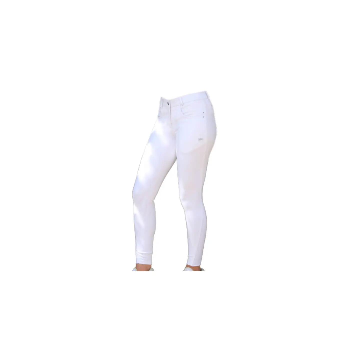 Pantaloni da equitazione da donna a media aderenza Flags&Cup Pampelone 2/4