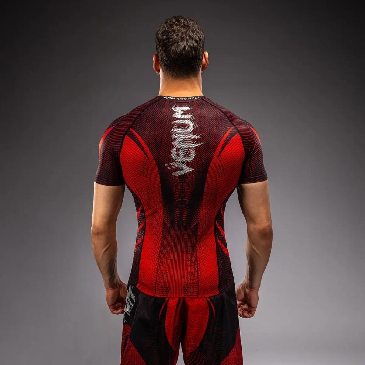Short Sleeve Rashguard Venum Galactic 3.0 Red/Silver XL 4/5