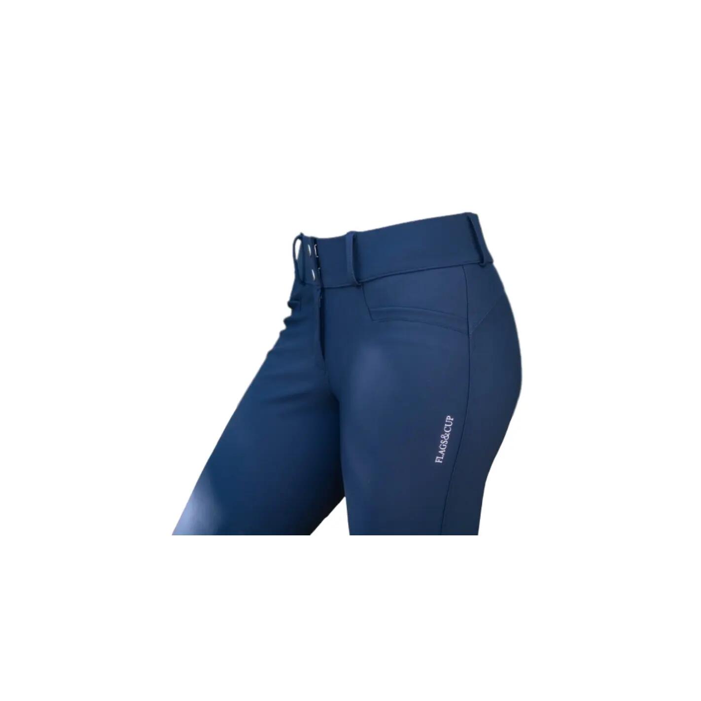 Pantalon équitation femme mid grip Flags&Cup Oleron 3/4