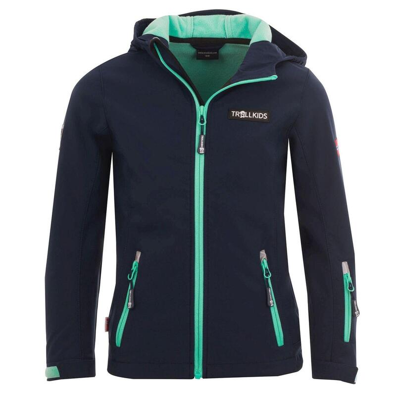 Veste softshell enfants Oslofjord bleu marine/turquoise