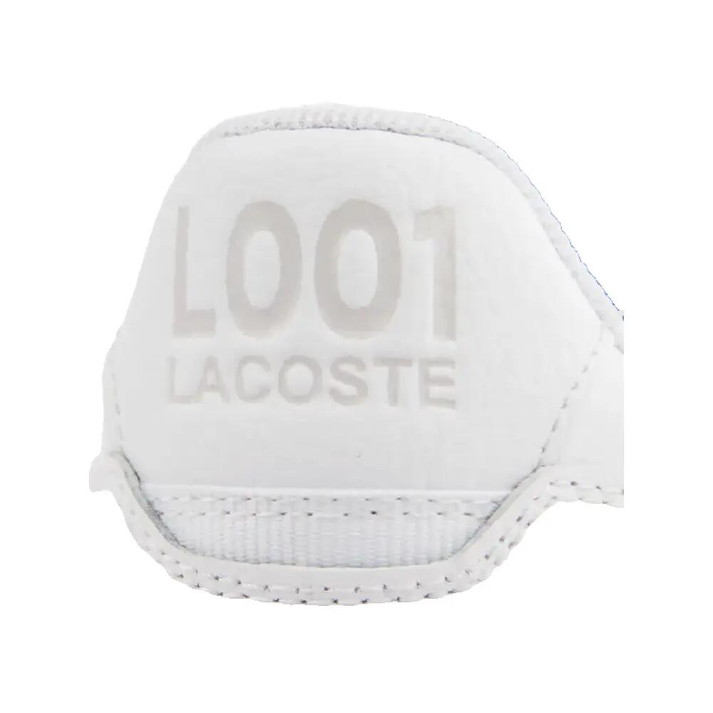 Lacoste L001 Leder Schuhe Weiß 8/8