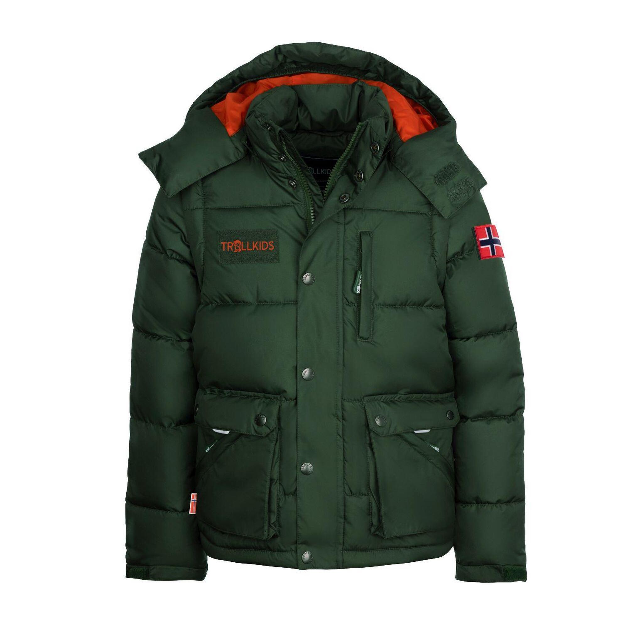 Children's Zip Off Parka Holmdalen XT Forest Green/Orange