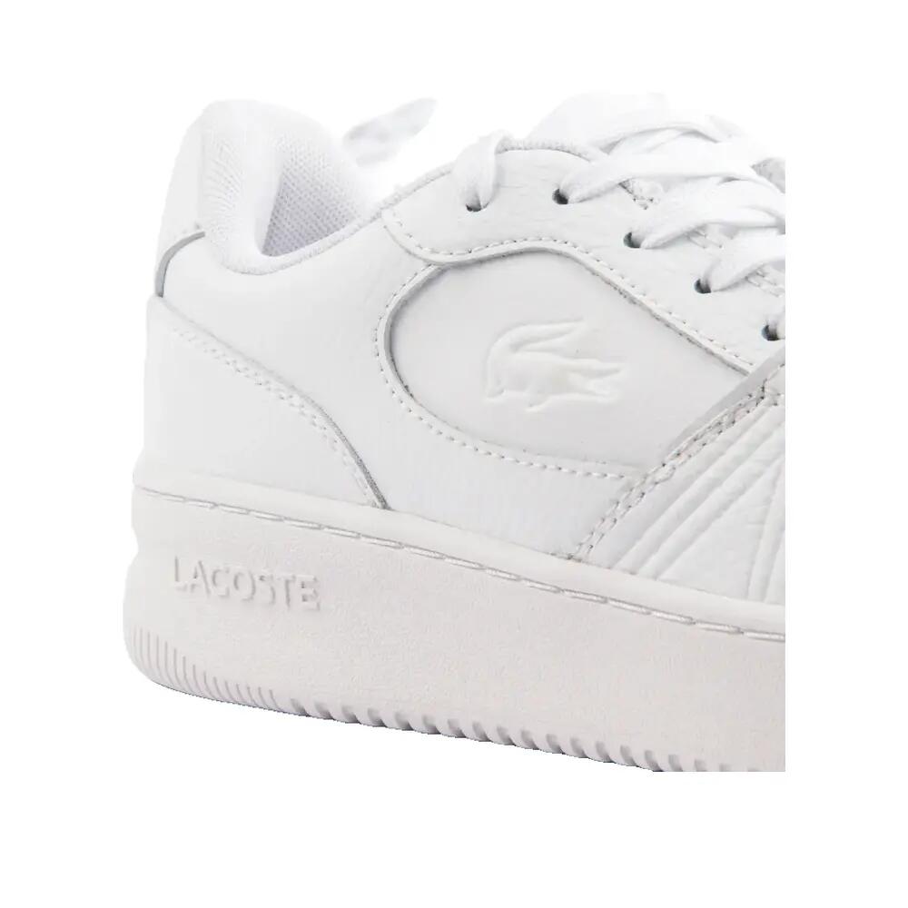 Lacoste L001 Leder Schuhe Weiß 4/8