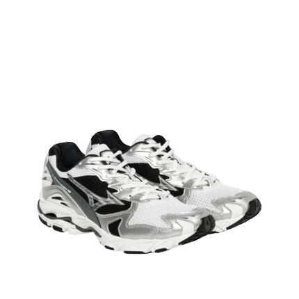 Mizuno Wave Rider 10 Schuhe Weiß/Silber/Schwarz
