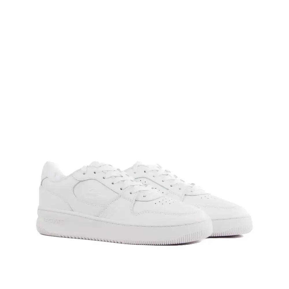 Lacoste L001 Leder Schuhe Weiß 3/8