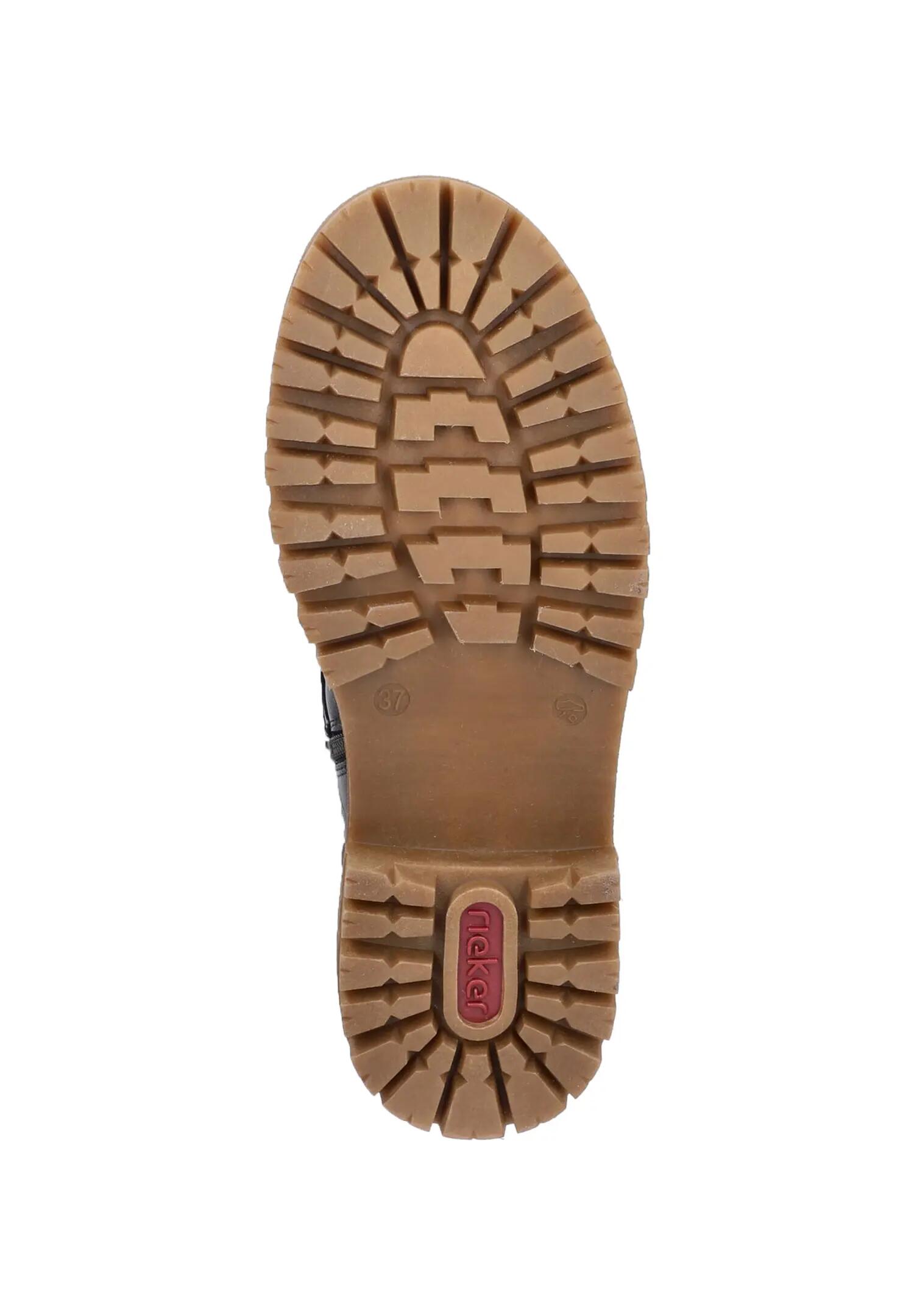 Rieker Damen Schnürstiefel Kunstleder Warmfutter Komfortweite Grün 4/5