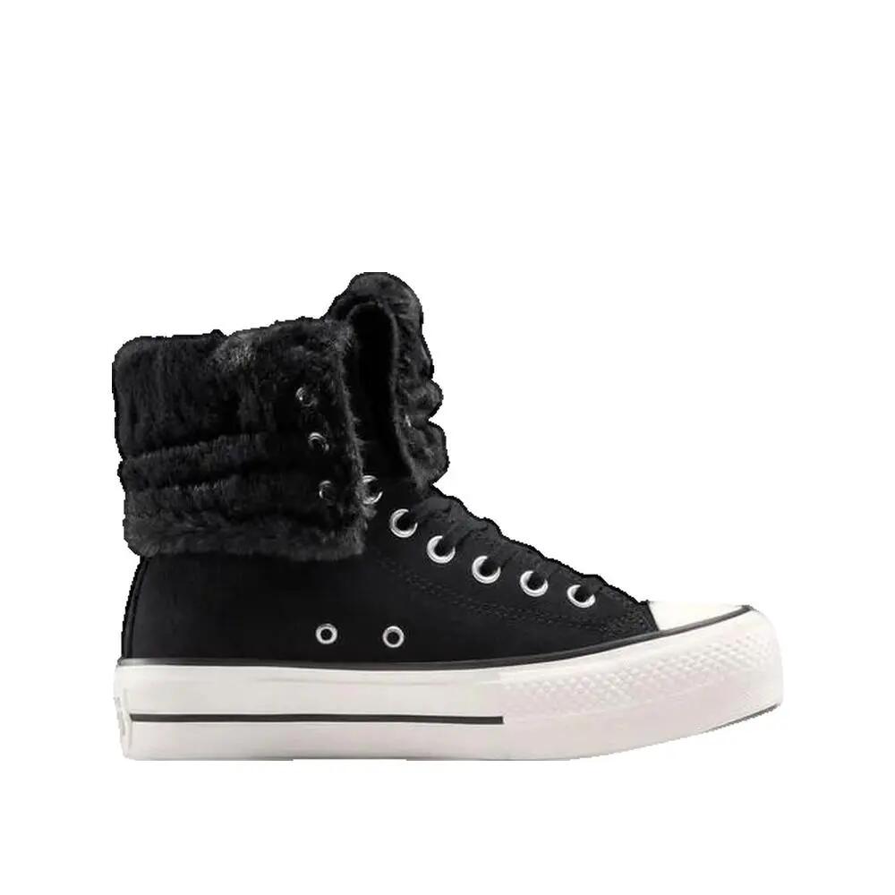 Chaussures Converse Chuck Taylor All Star Fold-Over Lift Plateforme Noir 1/3