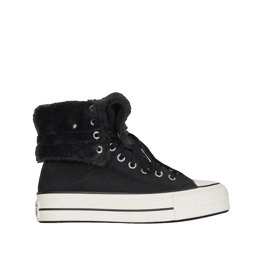 Chaussures Converse Chuck Taylor All Star Fold-Over Lift Plateforme Noir 2/3