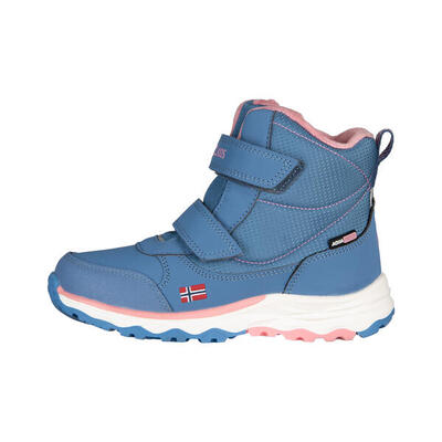 Kids winterschoen hafjell waterdicht isolerend stoffig blauw/antiek roze