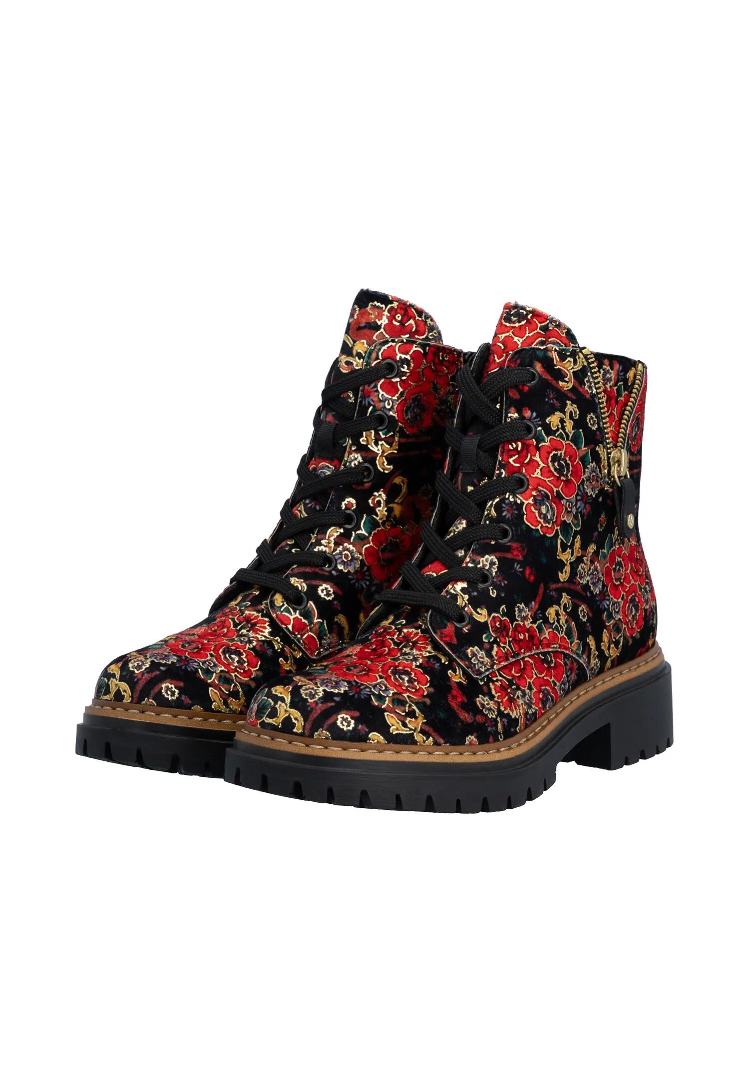 Rieker Damen Biker Boots Anflechter Machart Textil Multi 7/7