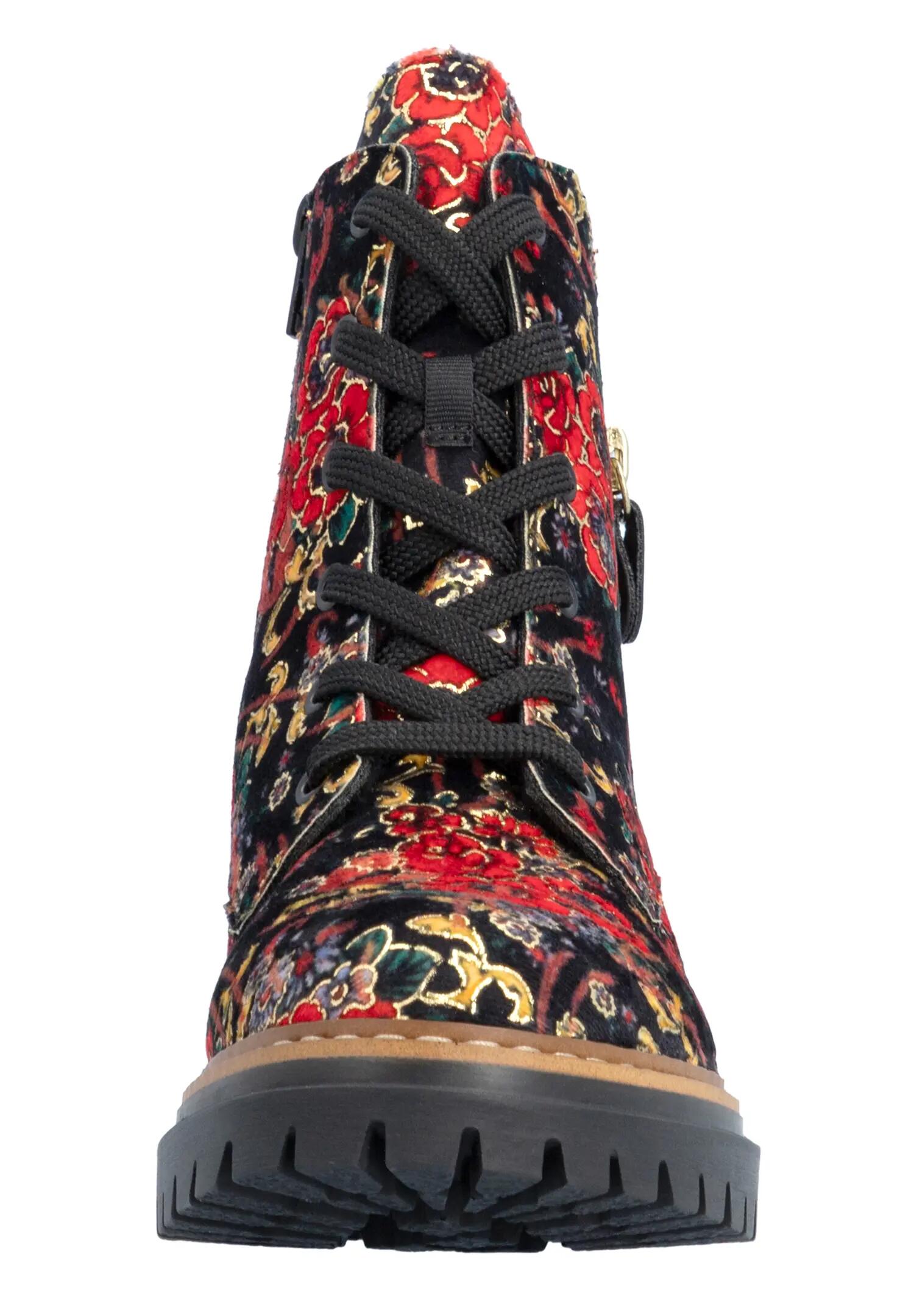 Rieker Damen Biker Boots Anflechter Machart Textil Multi 5/7