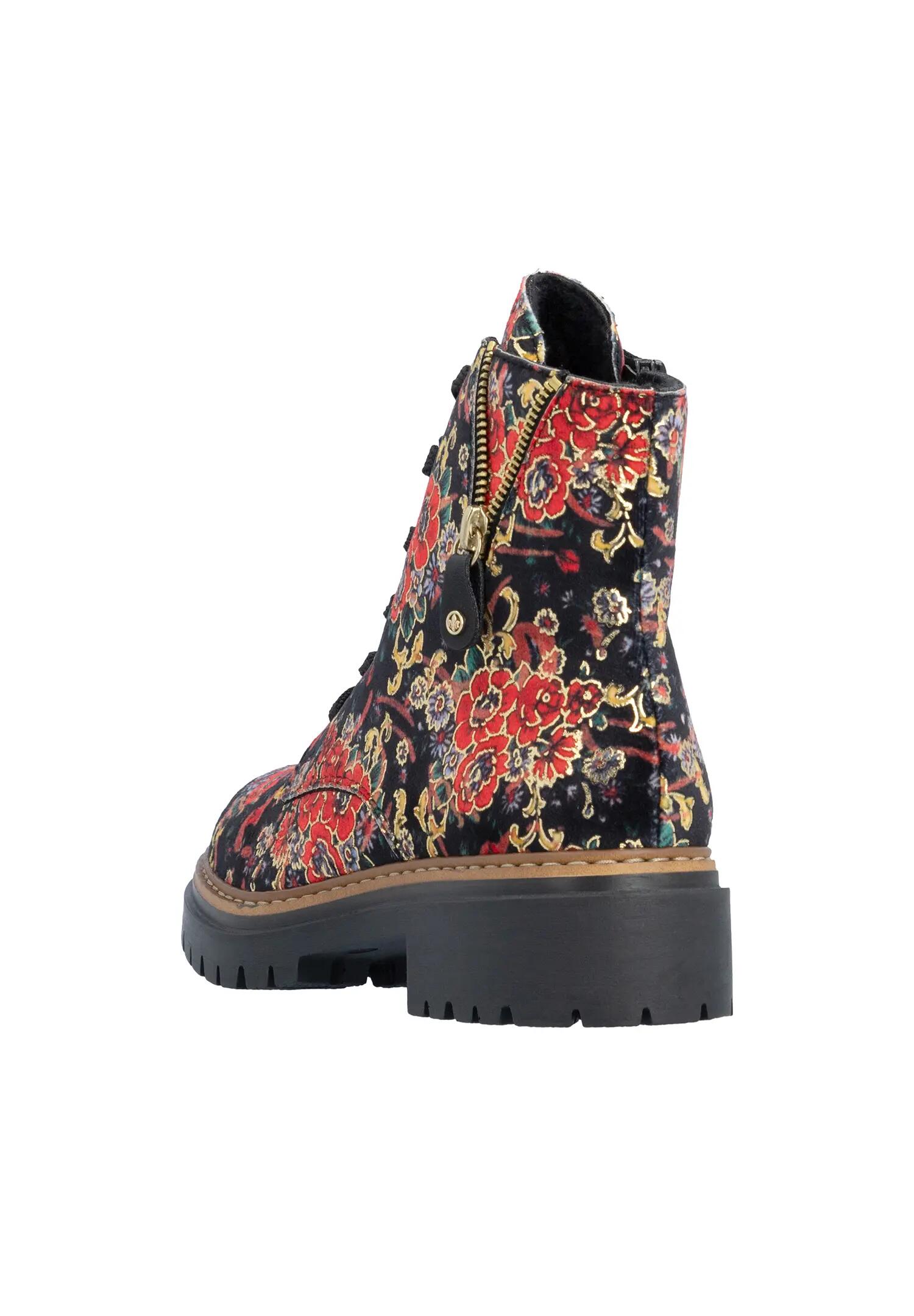 Rieker Damen Biker Boots Anflechter Machart Textil Multi 2/7